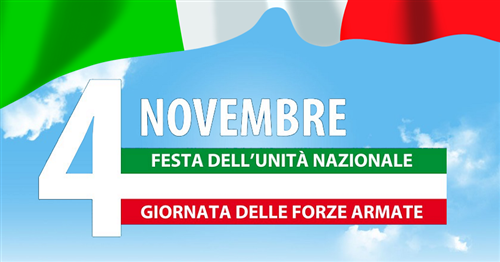 4 novembre Festa dell'Unità Nazionale - giornata delle Forze Armate
