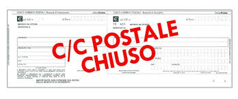 Chiusura Conto Corrente Postale del Comune di Aramengo